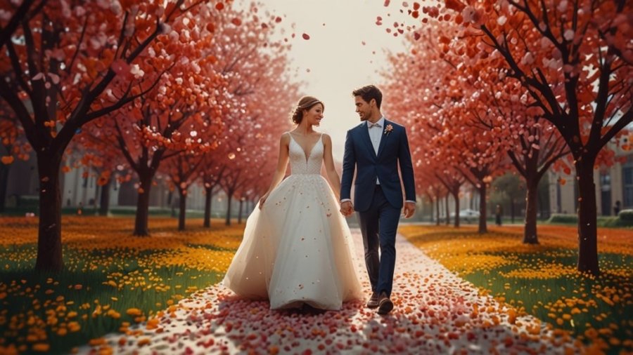 Fotos_de_saída_dos_noivos_chuva_de_arroz_e_pétalas_1